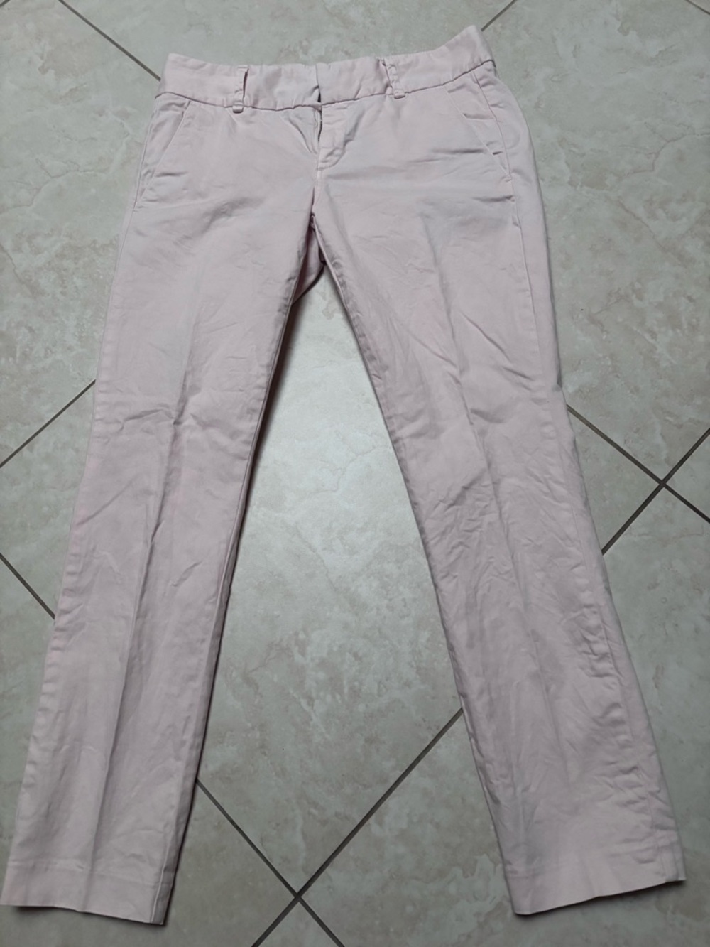 J Crew Andie Light Pink Chino Pants